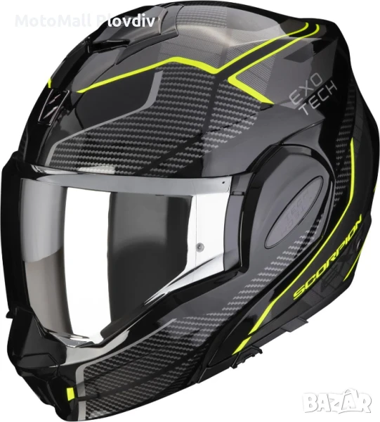 Каска SCORPION EXO-TECH EVO ANIMO Black -Neon Yellow, снимка 1