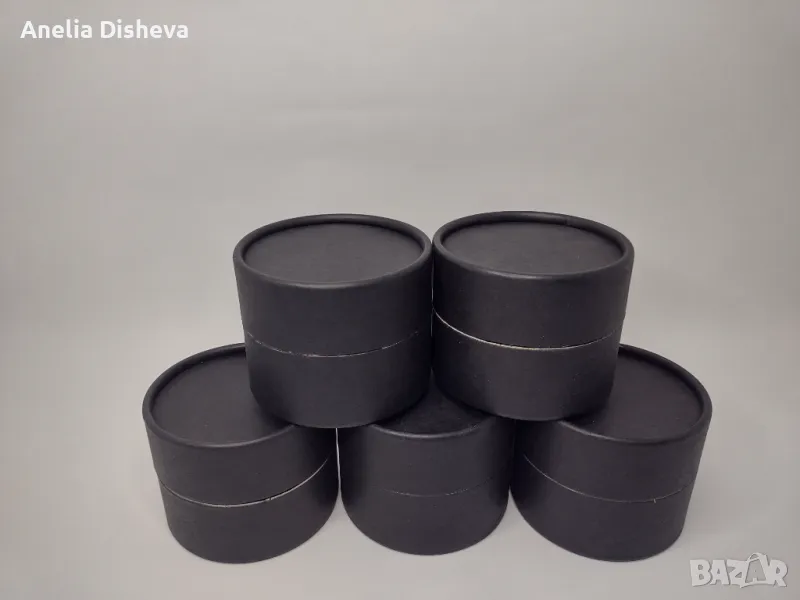 Черен картонен тубус/кръгла кутия , снимка 1