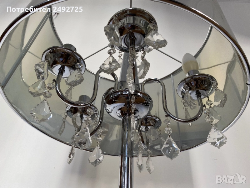 Лампион кристали сребрист 2 бр, снимка 1