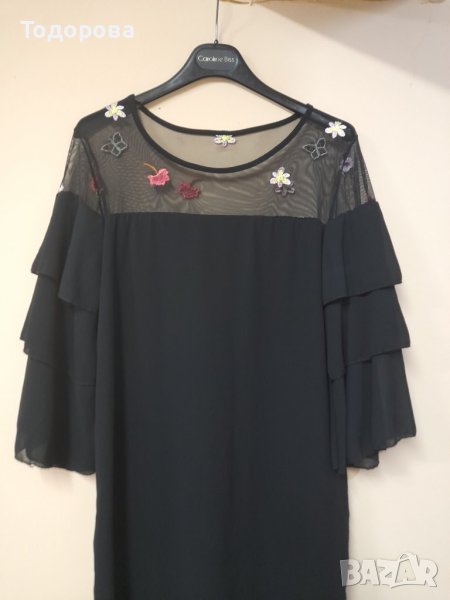 Елегантна туника - шифон и тюл с бродерия, снимка 1