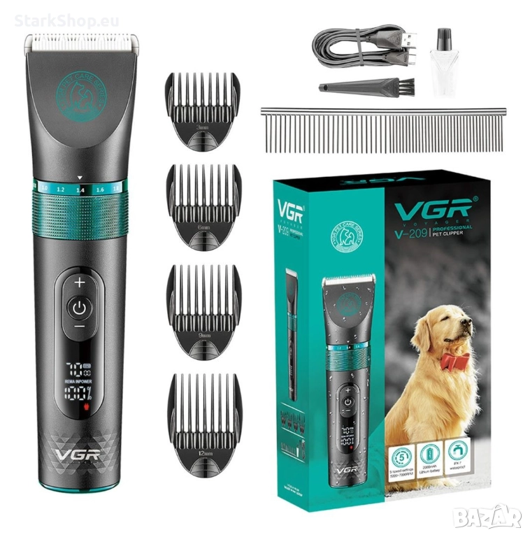 VGR 209 Професионална машинка за подстригване домашни любимци кучета, снимка 1