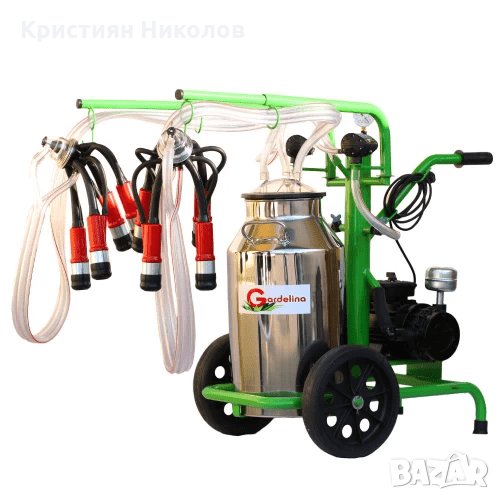 Агрегат за доене на крави Gardelina 240 IN PC с гюм 40L  INOX, снимка 1