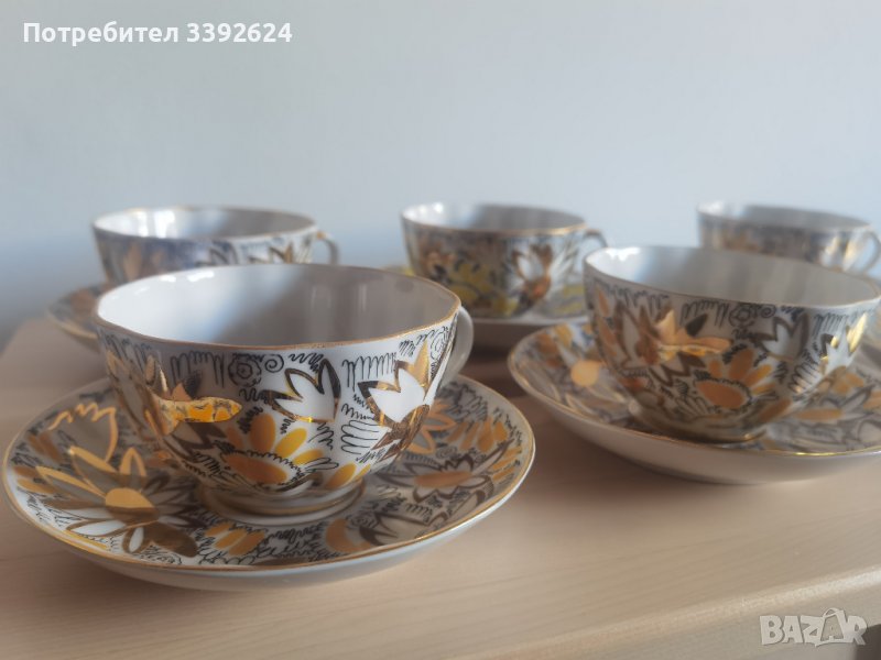 Руски сервиз с позлата, снимка 1