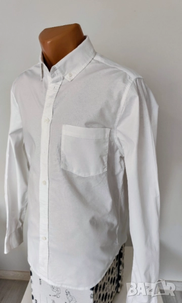 Мъжка риза бяла М нова, снимка 1