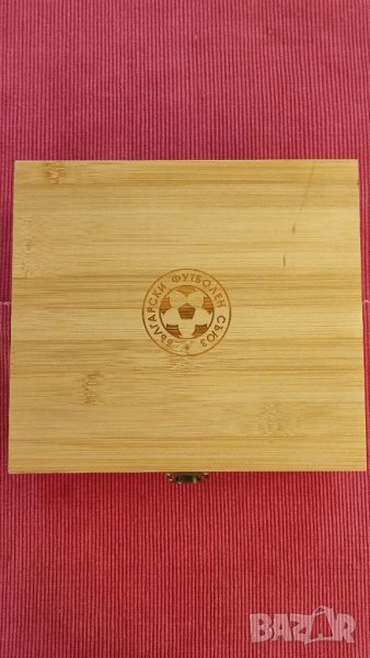 Кутия от бамбук Български футболен съюз. , снимка 1