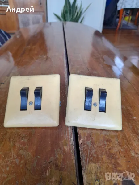 Стар електрически двоен ключ, снимка 1