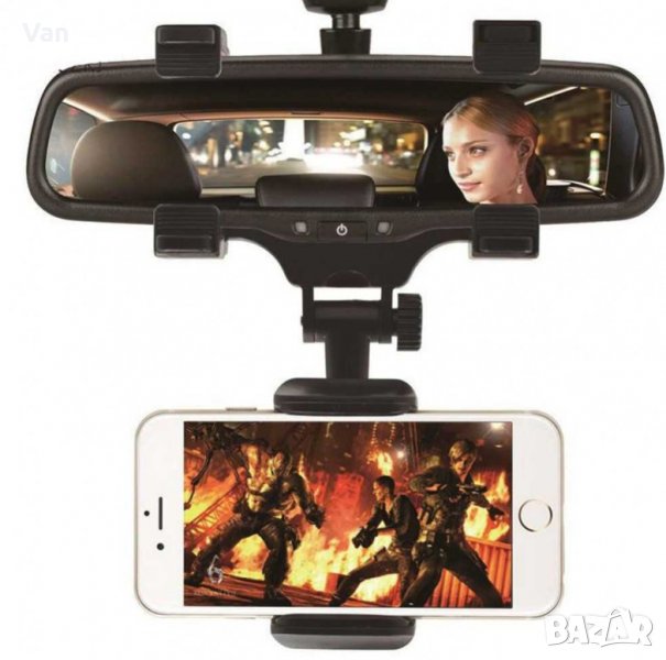 Универсална Автомобилна стойка за Телефон за огледало, снимка 1