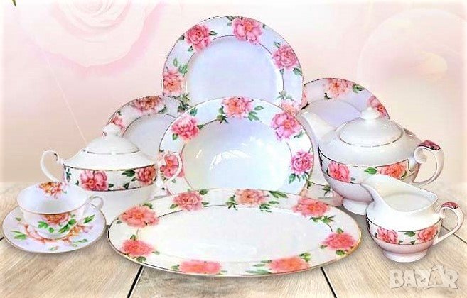 Рози - сервизи за хранене за миялна машина, снимка 1