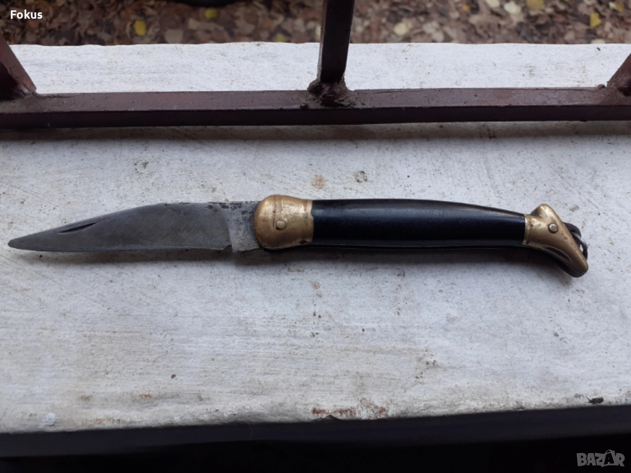 Стар джобен нож дамско краче Петко Денев Габрово, снимка 1