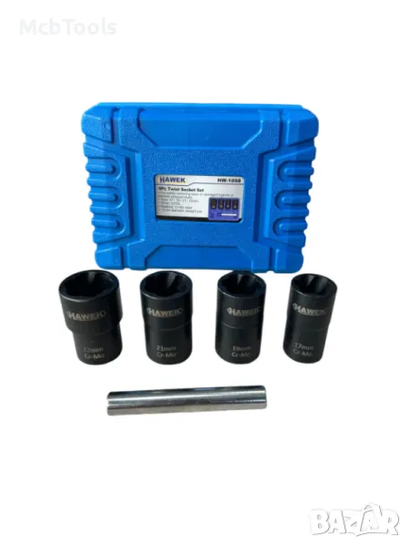 Комплект екстрактори за болтове 5 части HAWEK, снимка 1