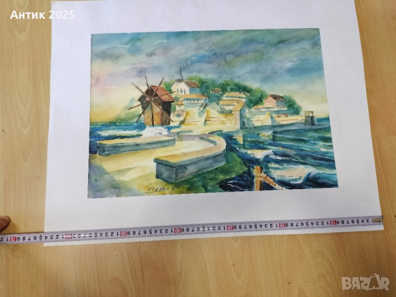 Старият Несебър акварел, снимка 1