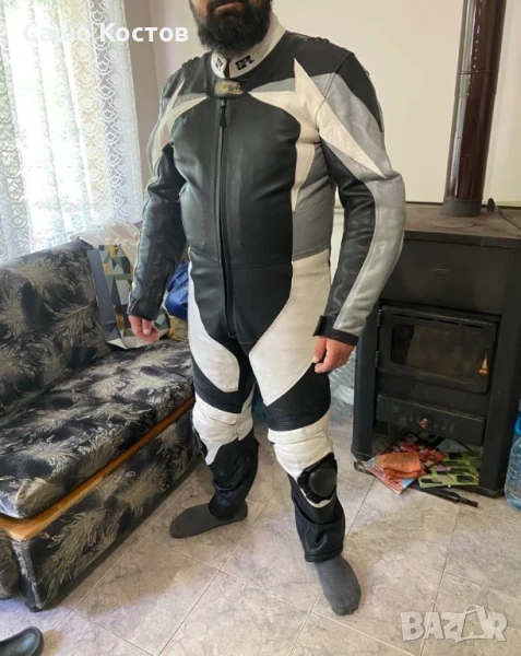 Цял кожен мото екип с гърбица размер XL, снимка 1