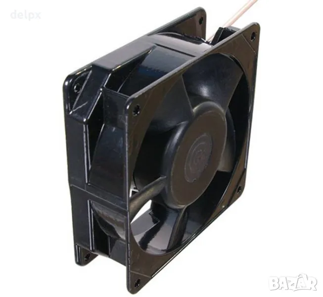 Български алуминиев вентилатор аксиален 220V 0,125A 120х120х38mm, снимка 1