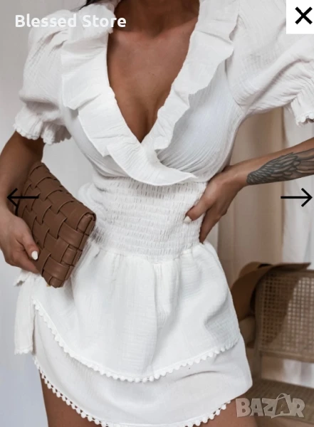 Дамска бяла рокля , снимка 1