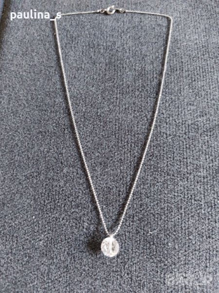 Колие тип чокър с камък цирконий , снимка 1