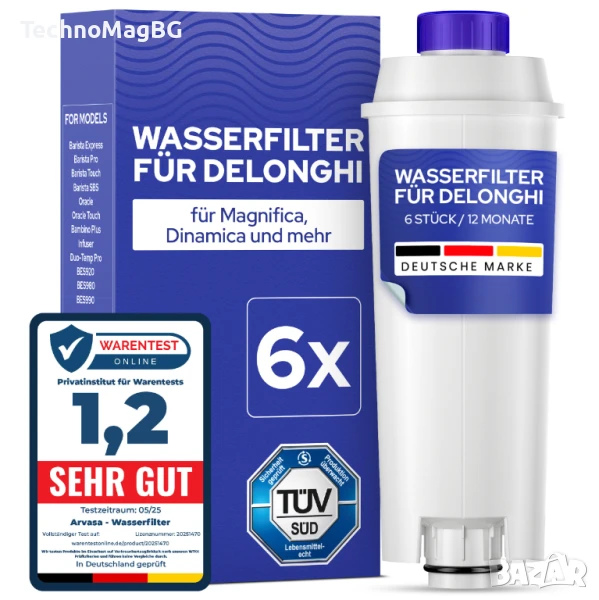 MILUX 6 бр. водни филтри подходящи за всички кафемашини Delonghi, снимка 1