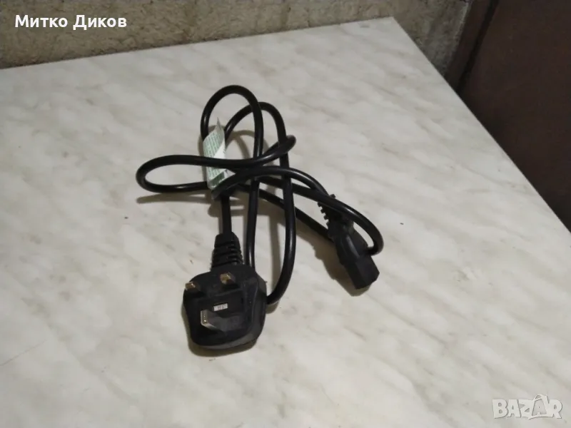 Качествен нов захранващ кабел с английски щепсел и вграден предпазител 13 Ампера, снимка 1