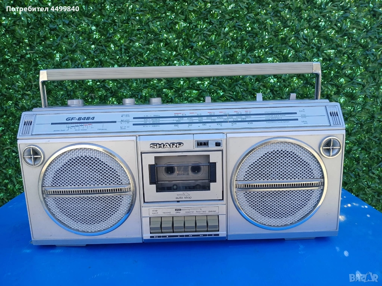 ПРОДАВАМ КАСЕТОФОН ПЕРФЕКТНО ЗАПАЗЕН МНОГО РЯДЪК МОДЕЛ ЧИСТ ЯПОНЕЦ ( SHARP GF-6464H JAPAN) , снимка 1