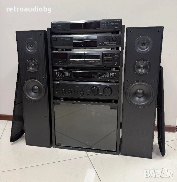 🔊Ретро аудио сет SONY + аудио шкаф + тонколони Jamo Studio 160🔊, снимка 1