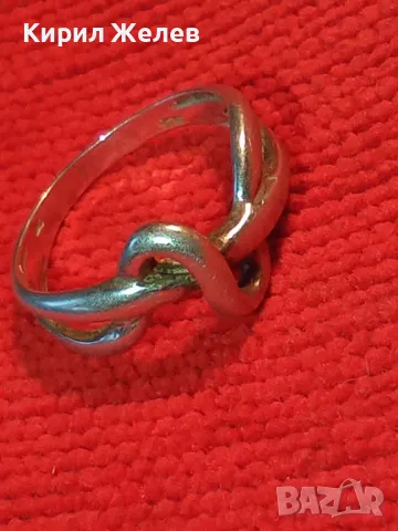 АРТИСТИЧЕН СРЕБЪРЕН ПРЪСТЕН СРЕБРО 925 ПРОБА РЪЧНА БИЖУТЕРСКА АЖУРНА ИЗРАБОТКА 32062, снимка 8 - Пръстени - 46265655