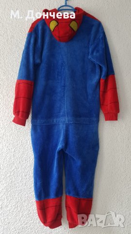 Поларен гащеризон Спайдърмен 8-10 години, снимка 5 - Детски пижами - 38613451