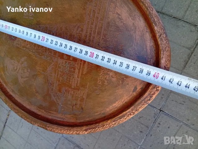 Бакърна масичка, снимка 4 - Маси - 56315213