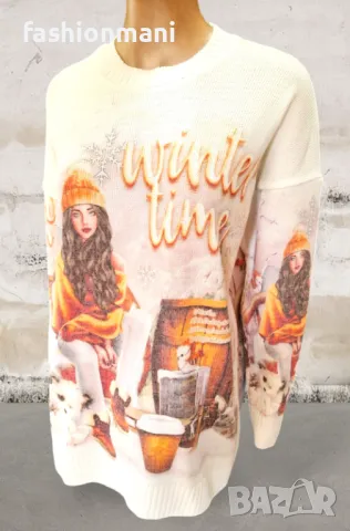 Дамски пуловер - код 1093, снимка 2 - Блузи с дълъг ръкав и пуловери - 47518831