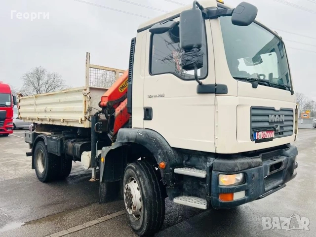 Ман 4x4 самосвал с кран, снимка 2 - Камиони - 53282773