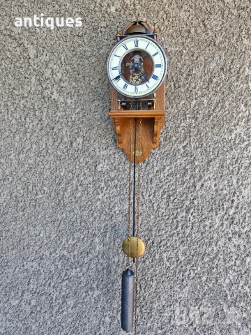 Стенен часовник с тежести - Tempus Fugit Skeleton- Germany -1980"г, снимка 11 - Антикварни и старинни предмети - 56078131
