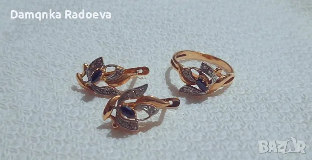 Руски златен комплект , снимка 14 - Колиета, медальони, синджири - 48028318