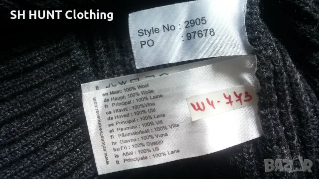 Snickers 2905 Work 100% Wool Sweater размер L работен пуловер 100% Вълна W4-773, снимка 15 - Пуловери - 55793084