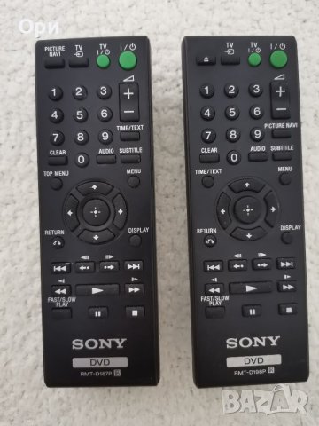 DVD дистанционни SONY RMT-D187P и SONY RMT-D198P, снимка 1 - Други - 36817389