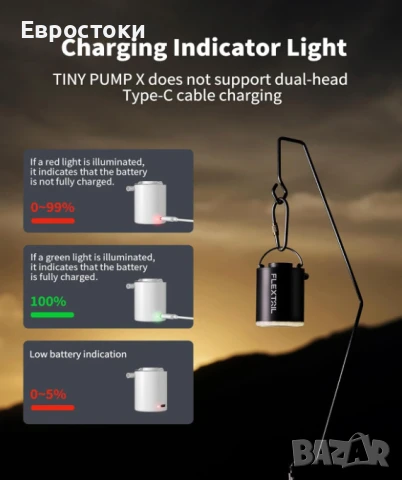 Преносима въздушна помпа FLEXTAILGEAR Mini Pump Pro, снимка 5 - Други - 50715704