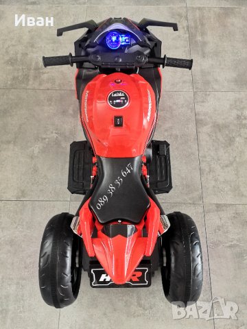 ТОП ЦЕНА!НОВО!Акумулаторен мотор с 3 гуми Ninja RED с 12V батерия,LED светлини,USB, снимка 5 - Детски велосипеди, триколки и коли - 42351181