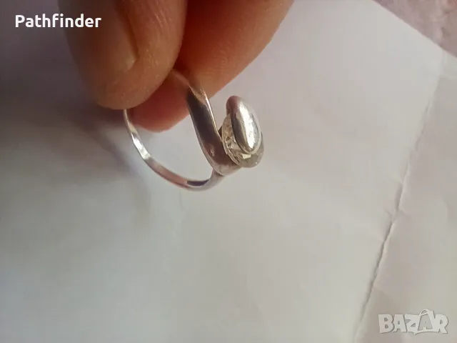 Сребърен пръстен с циркон сребро 925, снимка 6 - Пръстени - 48030418