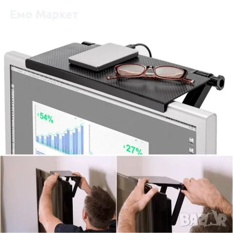 Настолна стойка за екран тип рафт, снимка 8 - Други стоки за дома - 49238020