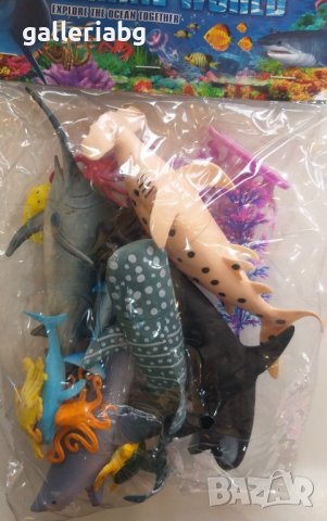 Комплект в плик с морски животни (Marine world), снимка 2 - Фигурки - 40425527