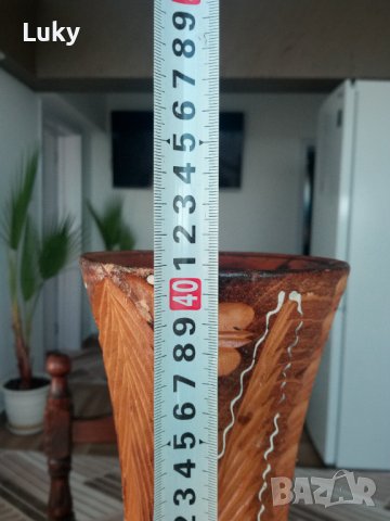 Продавам голяма, красива и стилна  ваза--керамика(глина).Ръчна изработка., снимка 8 - Други ценни предмети - 39245363