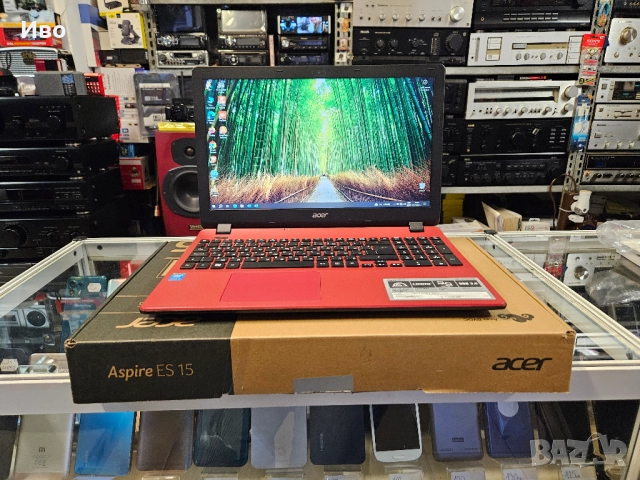 15,6" лаптоп ACER Aspire ES 15 С кашон и оригинално зарядно. Преинсталиран, готов за употреба. Windo