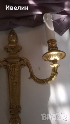  барокови аплика от бронз, снимка 4 - Лампи за стена - 31270815