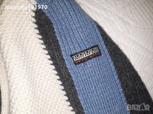 Napapijri (L) 100% Wool  мъжки пуловер , снимка 3 - Пуловери - 31533754