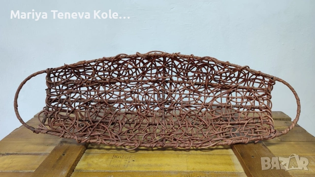 Панери от ратан, бананови листа и бамбук. , снимка 3 - Декорация за дома - 54345985