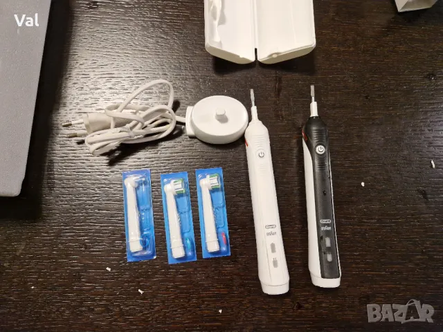 Четки за зъби Oral B  2бр с накрайници, снимка 4 - Други - 50407601