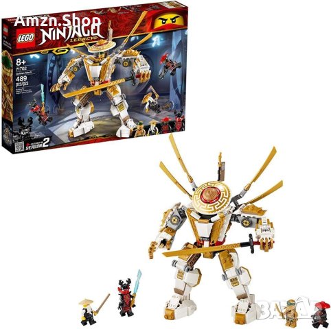LEGO 71702 NINJAGO Legacy Golden Mech Action Figure with Lloyd, Wu and General Kozu, Ninja Building , снимка 1