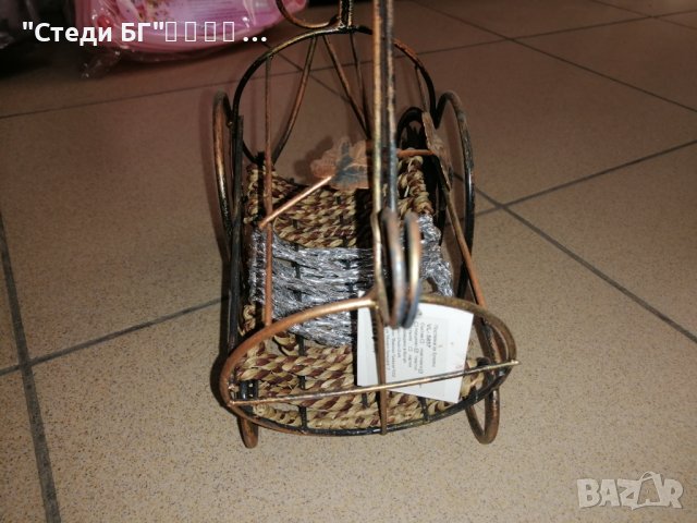 МЕТАЛНА СТОЙКА ЗА БУТИЛКА ВИНО, снимка 3 - Декорация за дома - 37409204