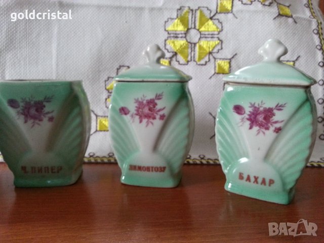 Български порцелан буркани за подправки , снимка 5 - Антикварни и старинни предмети - 40780758