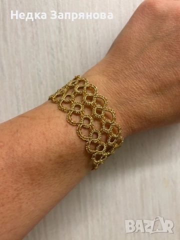 Гривна Вълшебните вълни Ръчно изплетена Цветове по поръчка , снимка 3 - Гривни - 52713760