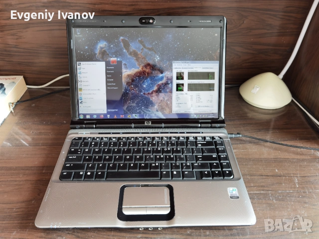 Запазен Лаптоп HP Pavilion DV2000 в работно състояние с аксесоари и забележки