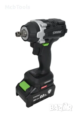 Акумулаторен ударен комбиниран гайковерт StahlMayer 36V 8Ah 850 N/m, снимка 3 - Винтоверти - 48231634