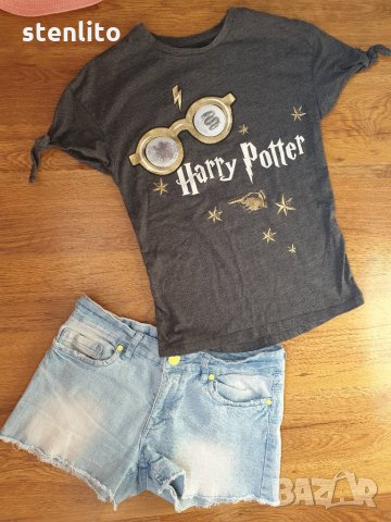 Блузка Primark с Harry Potter за 7-8 год., снимка 2 - Детски тениски и потници - 29696094